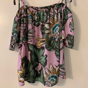 J Crew Tropical Off Shoulder Blouse!